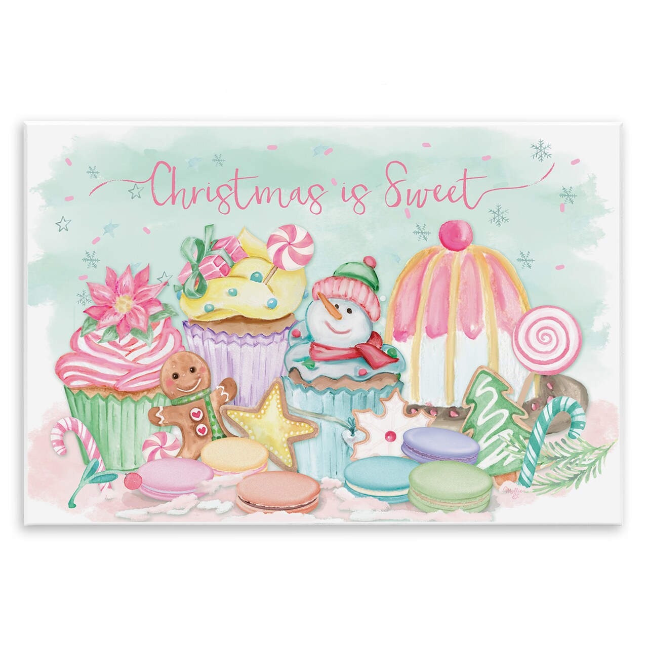 Stupell Industries Christmas Is Sweet Festive Desserts Wall Plaque Design by Mollie B.